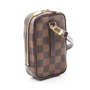 Louis Vuitton Etui Okapi Pouch Bag Leather Damier Brown